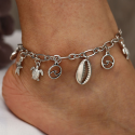 Sea Creatures Elegant Beach Anklet – Silver